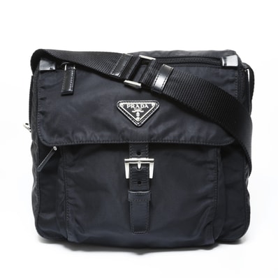 プラダ PRADA ナイロン トライアングルロゴ ショルダーバッグ【中古】