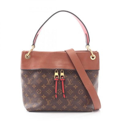 ルイ・ヴィトン LOUIS VUITTON テュイルリーブザス モノグラム キャラメル 2WAY ショルダーバッグ バッグ PVCコーティングキャンバス レザー レッド レディース ブラウン系 / ブラック系 / レッド系 M43157 【中古】