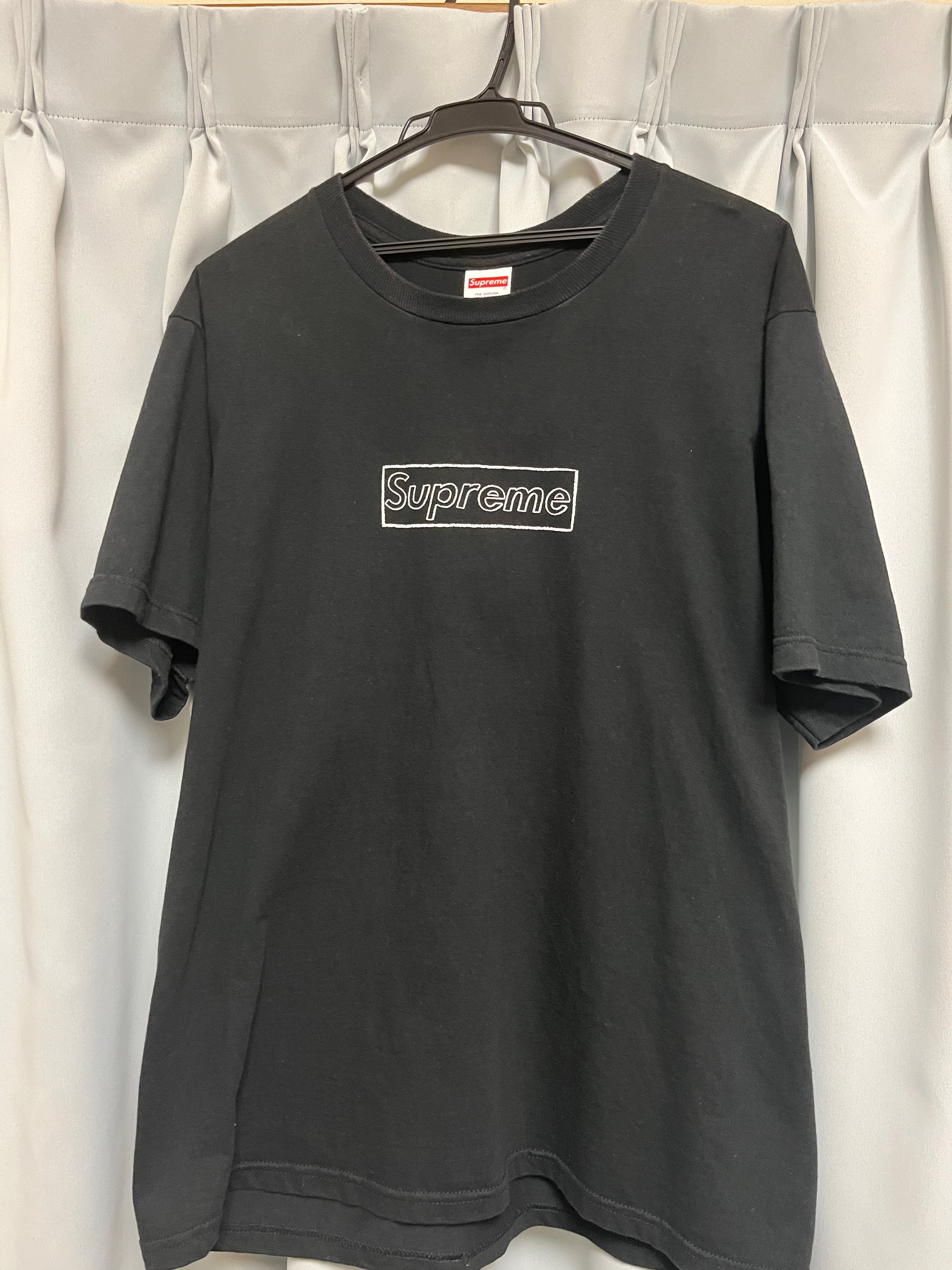Supreme KAWS Chalk Logo Tee "Black"