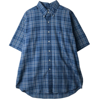 古着 00年代 ラルフローレン Ralph Lauren BLAKE 半袖 ボタンダウン チェックシャツ メンズXL相当/eaa643942