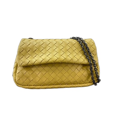 ボッテガヴェネタ BOTTEGAVENETA レザー イントレチャート ショルダーバッグ【中古】