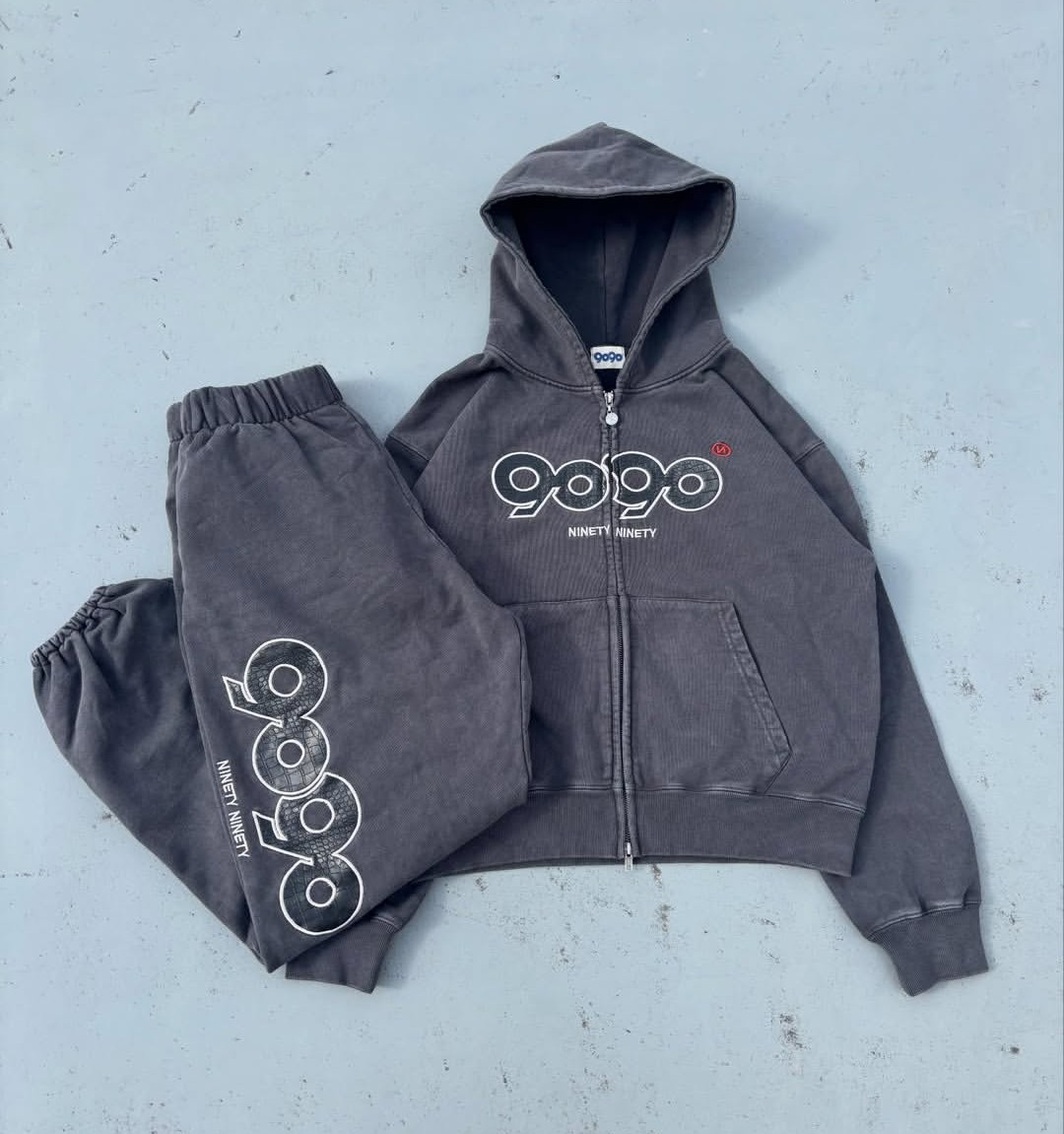 A (未使用に近い)】9090 90 Logo Assort zip Hoodie Pantsセットアップ