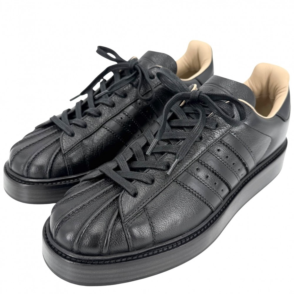 adidas アディダス スニーカー SUPERSTAR LUX スーパースター ラックス シューズ 靴 ファッションアイテム 8サイズ 約26cm IH4681    ブラック 黒 メンズ 美品【中古品】