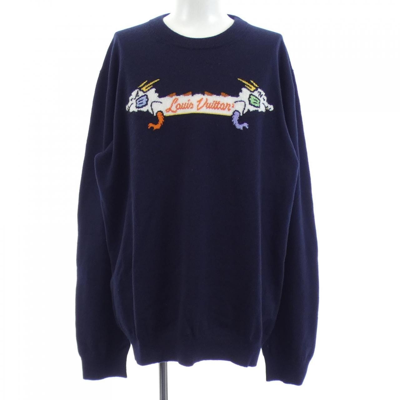 ルイヴィトン LOUIS VUITTON インタルシアジャカードグラフィックカシミヤクルーネック NIGO HMN02WDLB ニット