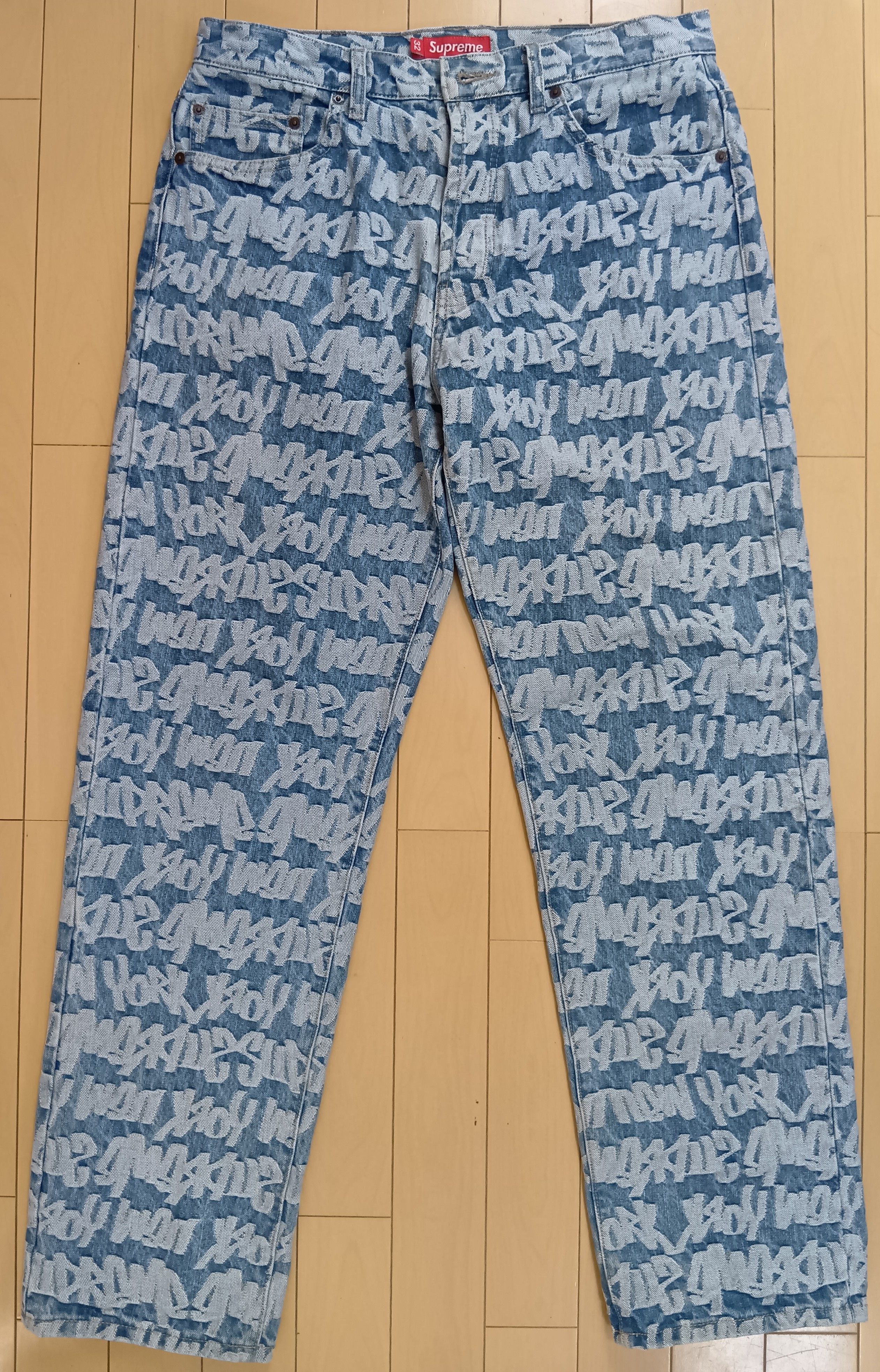 Supreme Fat Tip Jacquard Regular Jean "Blue"