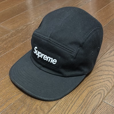 Supreme Washed Chino Twill Camp Cap (24FW) "Black"