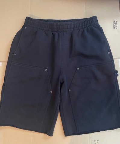 Supreme Double Knee Painter Sweatshort "Black"