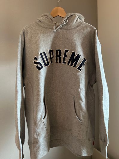 Supreme Pearl Logo Hooded Sweatshirt "Grey"