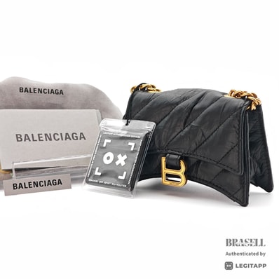 BALENCIAGA バレンシアガ クラッシュ Quilting クラッシュ 772105 1000 584046 ショルダーバッグ Leather Black レディース