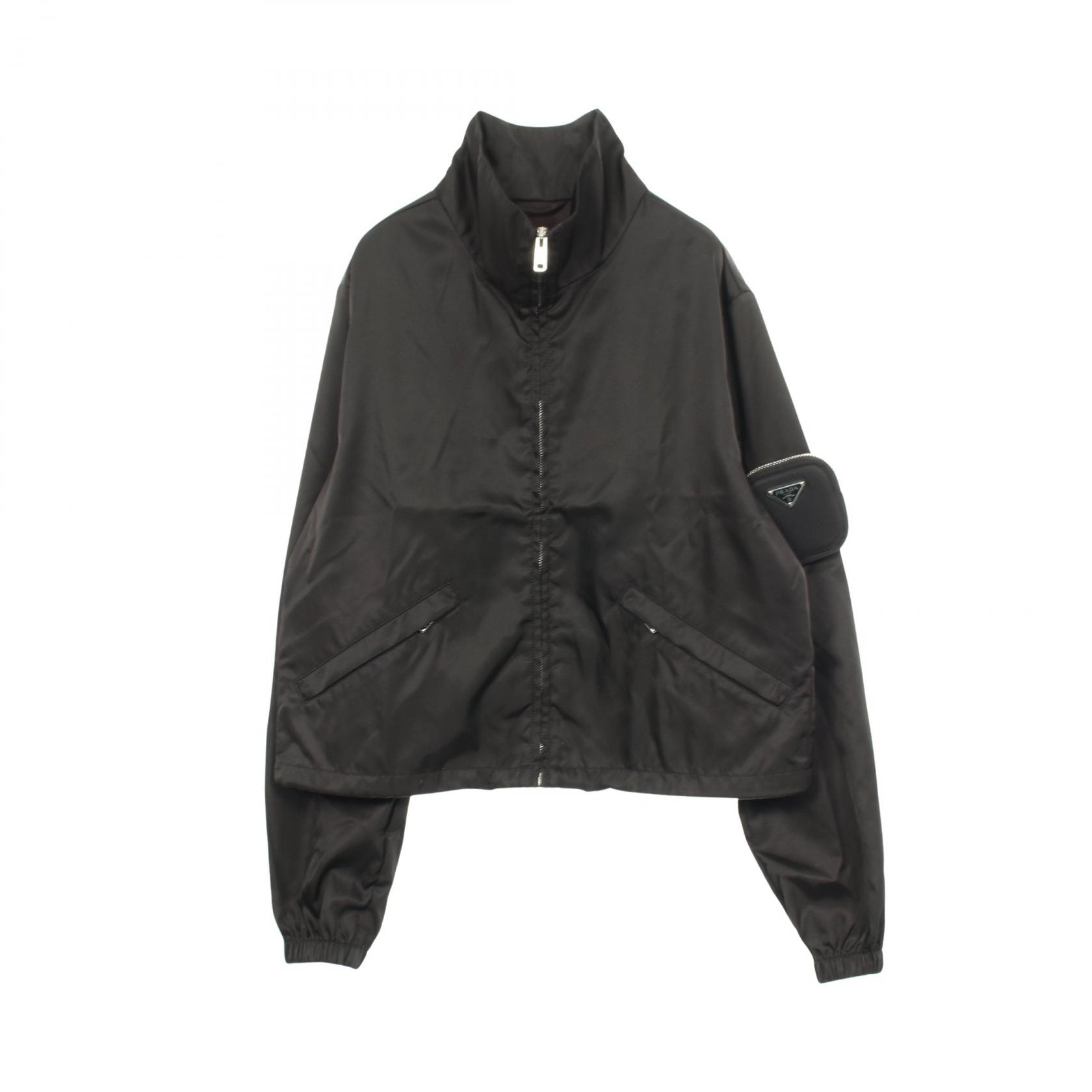プラダ PRADA RE-NYLON ポーチ付き 衣料品 アウター ナイロン レディース ブラック系 【中古】