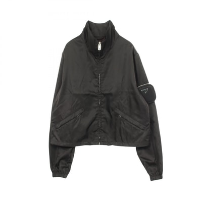 プラダ PRADA RE-NYLON ポーチ付き 衣料品 アウター ナイロン レディース ブラック系 【中古】