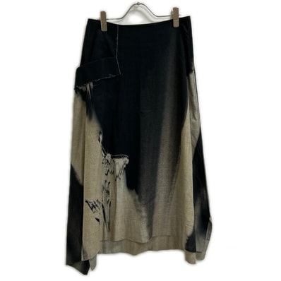 ワイズ 24SS YS-S14-022 バタフライプリントレーヨンアシンメトリースカート 2