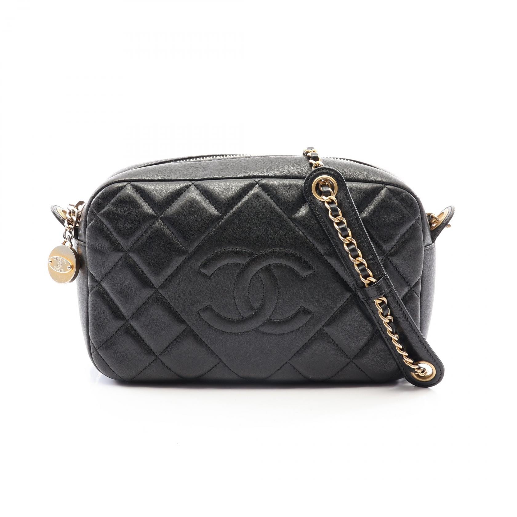シャネル CHANEL マトラッセ ショルダーバッグ バッグ ラムスキン(羊革) レディース ブラック系 【中古】