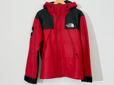 Supreme x The North Face Leather Mountain Parka "Red"