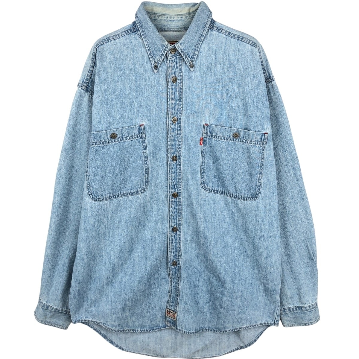 古着 リーバイス Levi's 長袖 ボタンダウンデニムシャツ メンズM相当/eaa458260