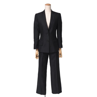 DOLCE&GABBANA ドルチェアンドガッバーナ パンツスーツ サイズ38 裏地 : レオパード ブレザー シングルジャケット センタープレス スラックス イタリア製 ブランド古着【中古】20260924/RB1097