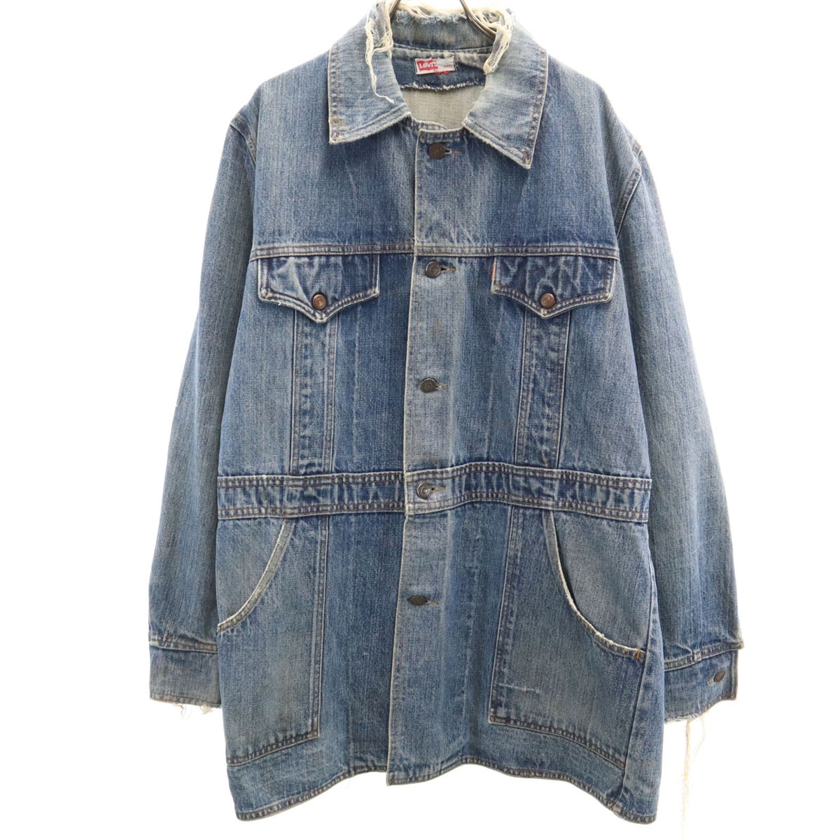 Levi's リーバイス 70s ヴィンテージ ブッシュジャケット ロング デニムジャケット L ウォッシュブルー ジージャン