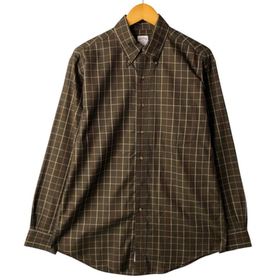 古着 ブルックスブラザーズ Brooks Brothers Est.1818 長袖 ボタンダウンチェックシャツ メンズM相当/eaa594260