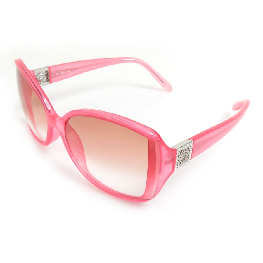 ロエベ LOEWE サングラス アナグラム プラスチック/メタル ピンク/シルバー レディース【中古】 e60800g