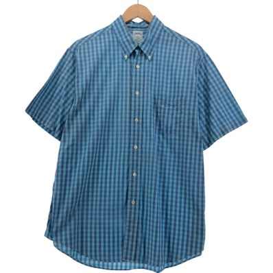 古着 ブルックスブラザーズ Brooks Brothers 1818 半袖 コットン チェックシャツ メンズL相当/eaa548679