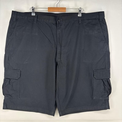 古着 ディッキーズ Dickies ショートパンツ ワーク 大きいサイズ カーゴ ワンポイントロゴ ハーフパンツ w48 ブラック系 メンズ