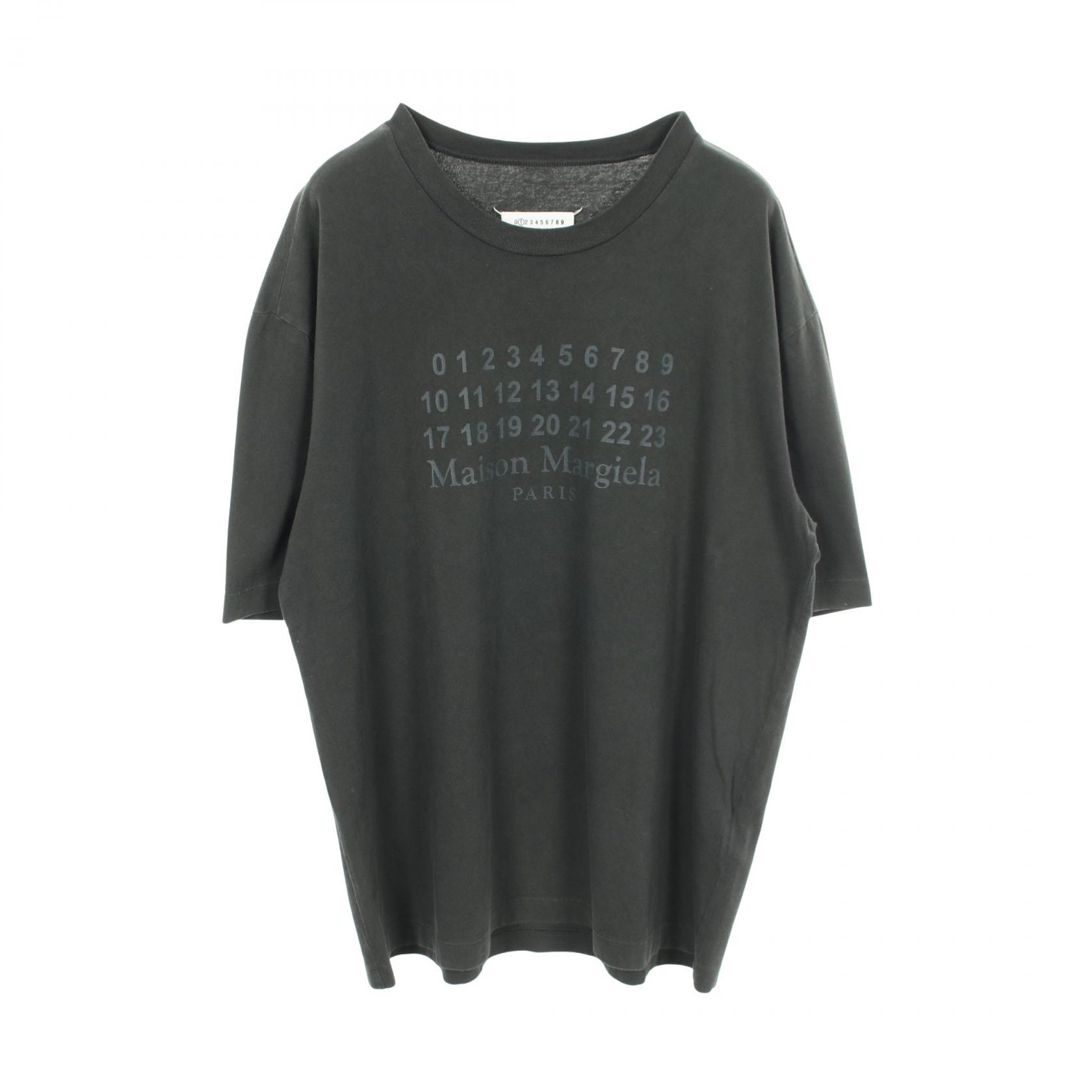 メゾン マルジェラ Maison Margiela ロゴ 半袖Tシャツ 衣料品 トップス コットン メンズ グレー系 【中古】