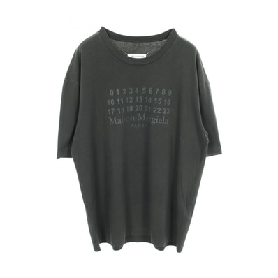 メゾン マルジェラ Maison Margiela ロゴ 半袖Tシャツ 衣料品 トップス コットン メンズ グレー系 【中古】