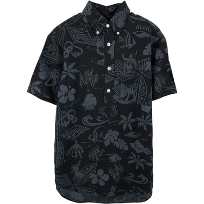 古着 ラルフローレン Ralph Lauren 総柄 ボタンダウン プルオーバー ハワイアンアロハシャツ メンズS相当/eaa647723
