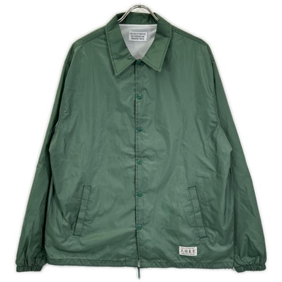 ワコマリア 23FW グリーン バックロゴプリント コーチジャケット L