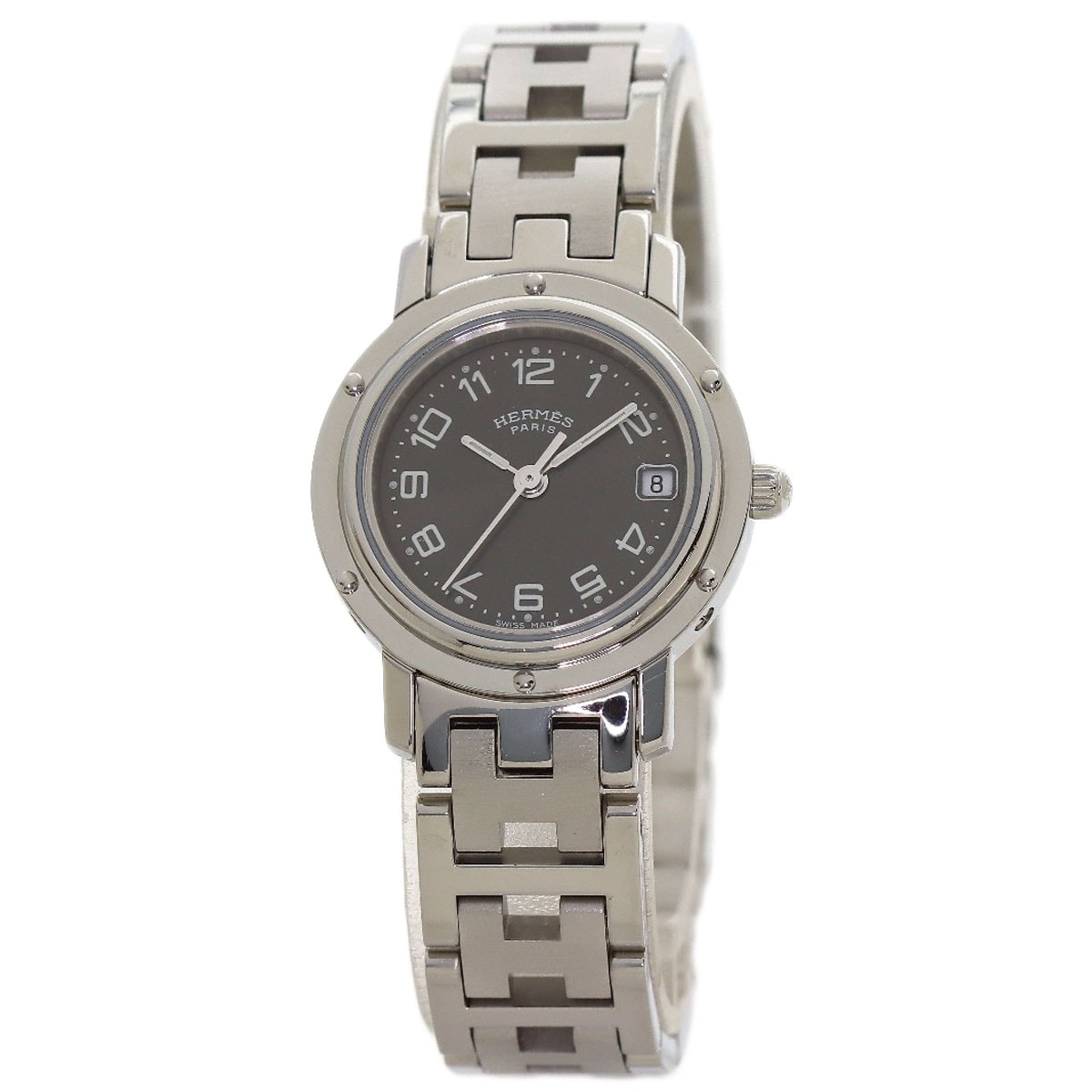 HERMES エルメス CL4.210 クリッパー 腕時計 SS SS レディース [中古]