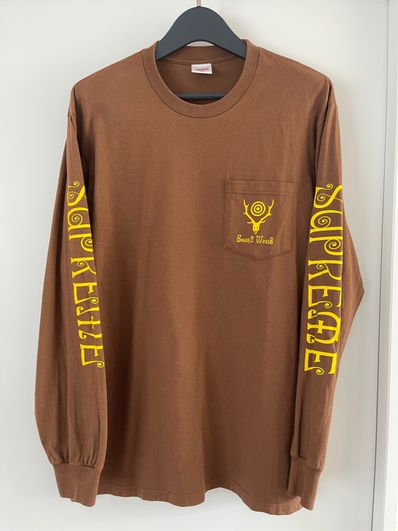 Supreme / SOUTH2 WEST8 L/S Pocket Tee "Brown"