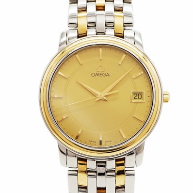 ★SALE【6wgd0306】オメガ デ・ヴィル プレステージ 4310.11 ゴールド文字盤【中古】腕時計 メンズ