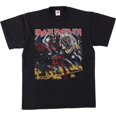 古着 フルーツオブザルーム FRUIT OF THE LOOM HEAVY COTTON IRON MAIDEN アイアンメイデン バンドTシャツ バンT メンズM相当/eaa640432