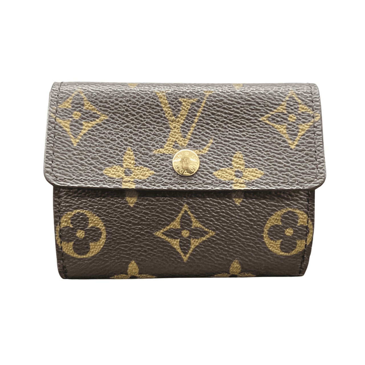 LOUIS VUITTON 極美品 ルイヴィトン ラドロー モノグラム コインケース M61927 ブラウン PVC レザー CT0013 コンパクトウォレット ミニ財布 カードケース ヴィンテージ ヴィトン LV Aランク 中古 鑑定済 ヴィトン財布