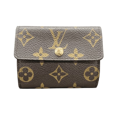 LOUIS VUITTON 極美品 ルイヴィトン ラドロー モノグラム コインケース M61927 ブラウン PVC レザー CT0013 コンパクトウォレット ミニ財布 カードケース ヴィンテージ ヴィトン LV Aランク 中古 鑑定済 ヴィトン財布