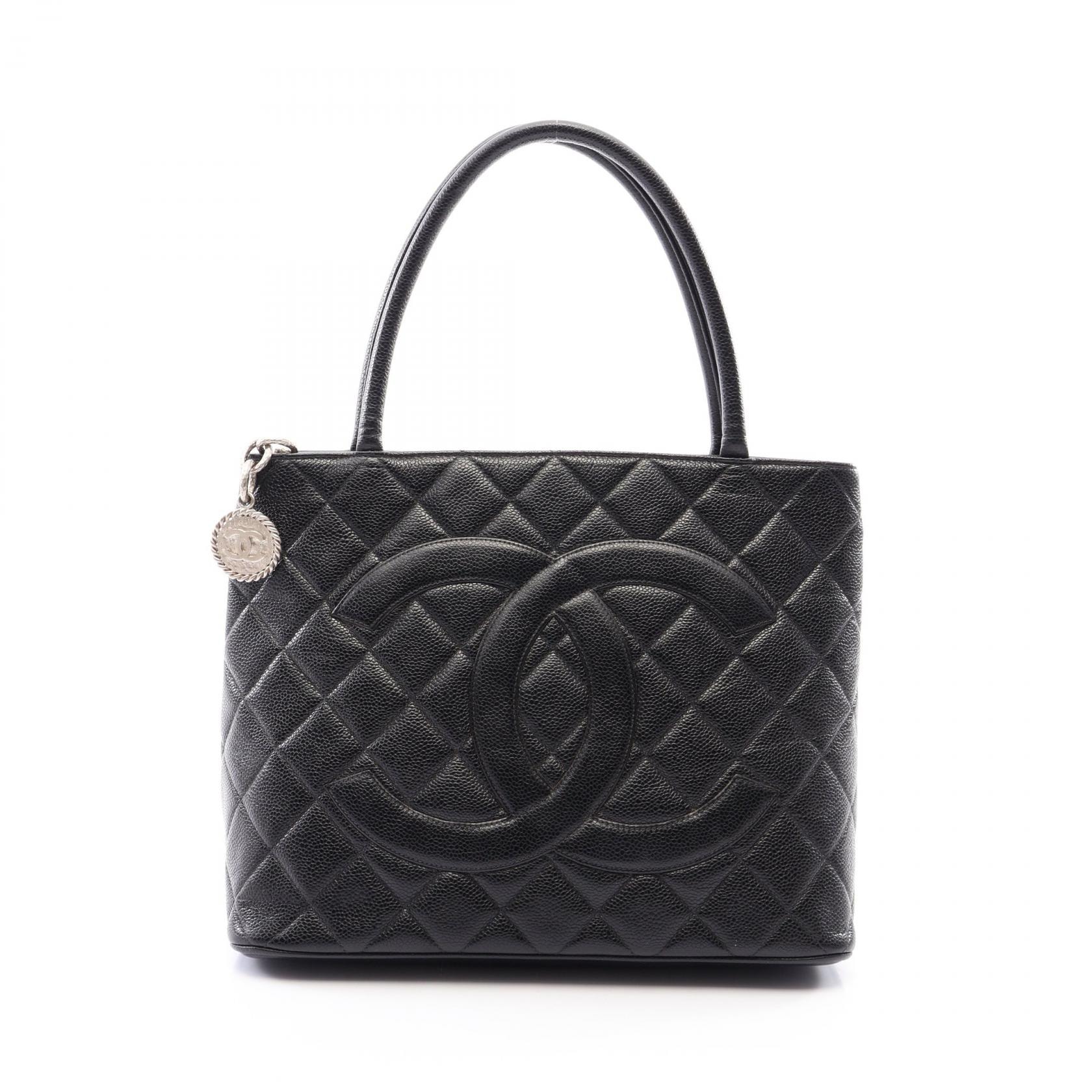 シャネル CHANEL 復刻トート トートバッグ バッグ キャビアスキン(グレインドカーフ) レディース ブラック系 A01804 【中古】