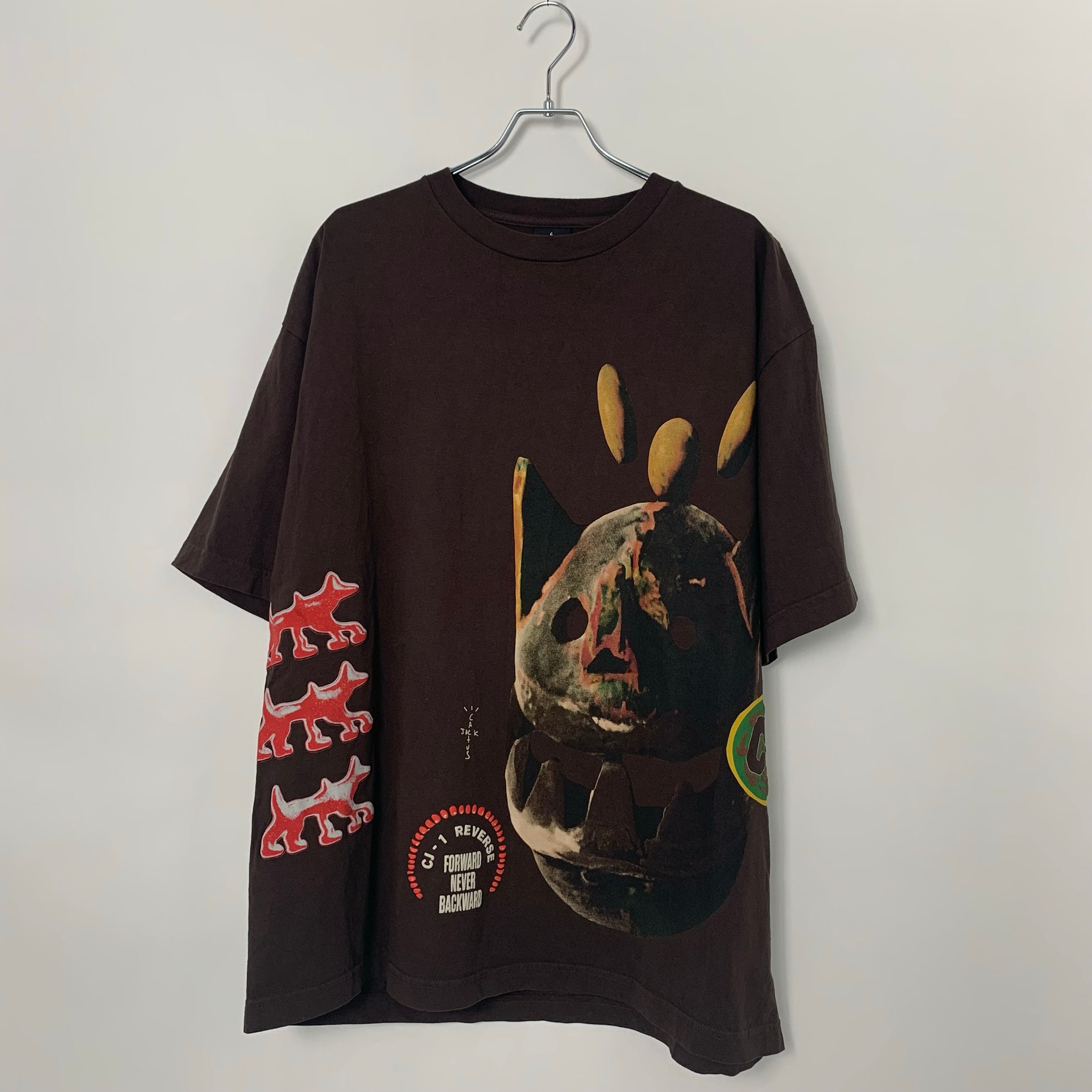 Travis Scott Cactus Jack NEVER BACKWARD TEE "Dark Brown"