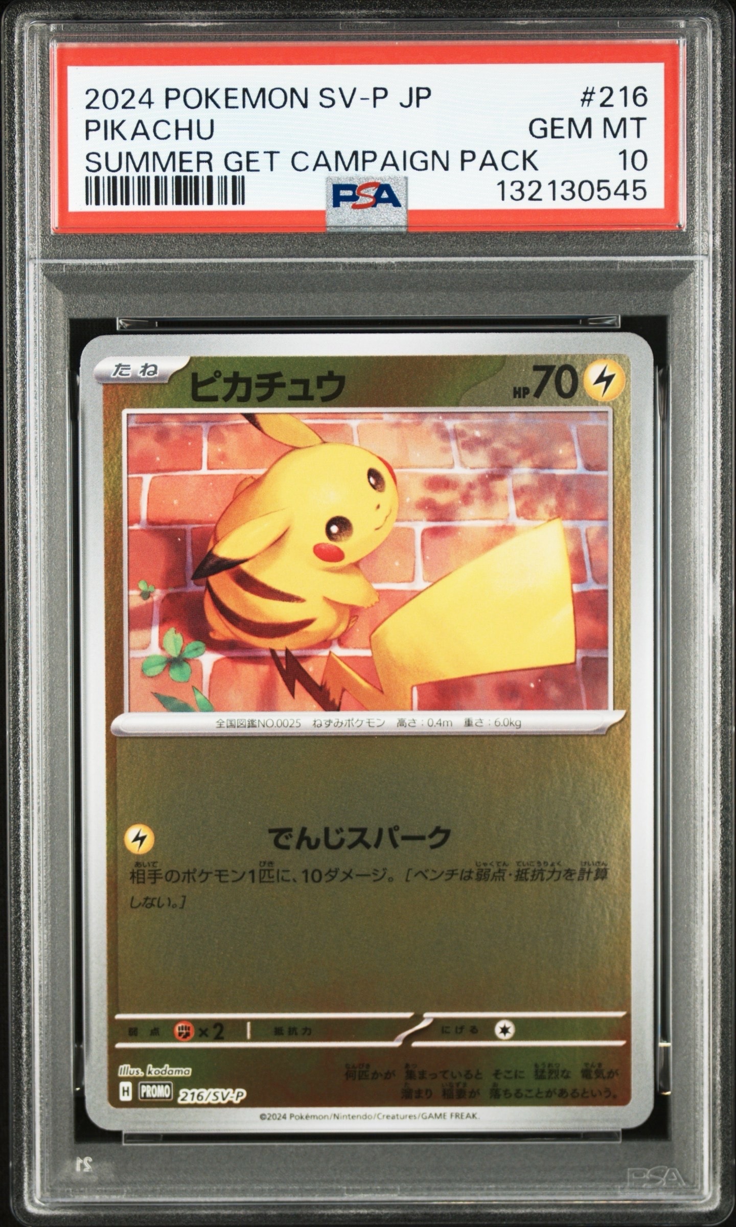 ピカチュウ P [SV-P 216](プロモカードパック「ポケカの夏がキタ!プロモカードGetキャンペーン!」)