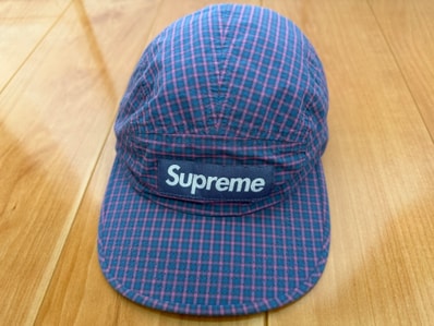 Supreme Cordura Plaid Camp Cap "Purple"