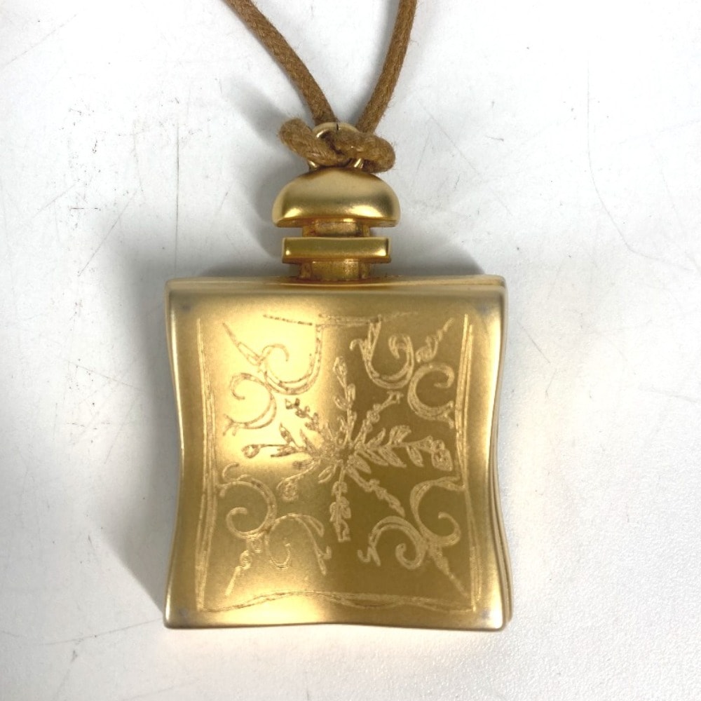 エルメス HERMES 24 faubourg ロゴ  bijou parfume アクセサリー 革紐 レザーネックレス ネックレス メタル ゴールド