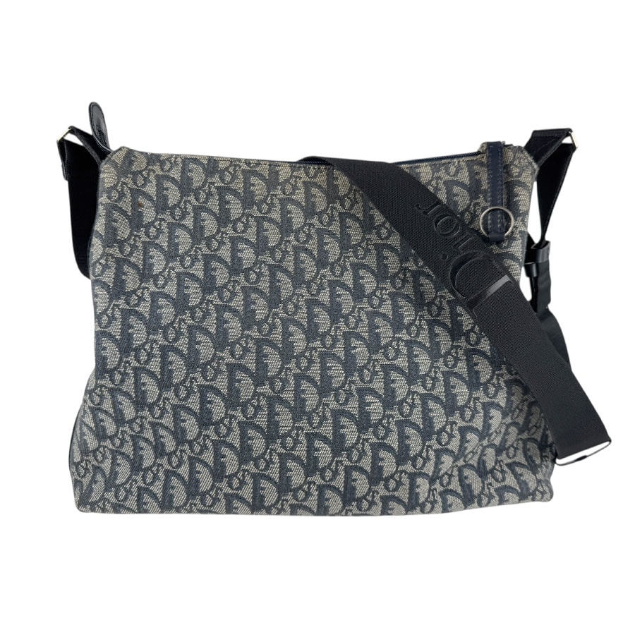 クリスチャンディオール Christian Dior ショルダーバッグ トロッター キャンバス ネイビー レディース【中古】 z7654