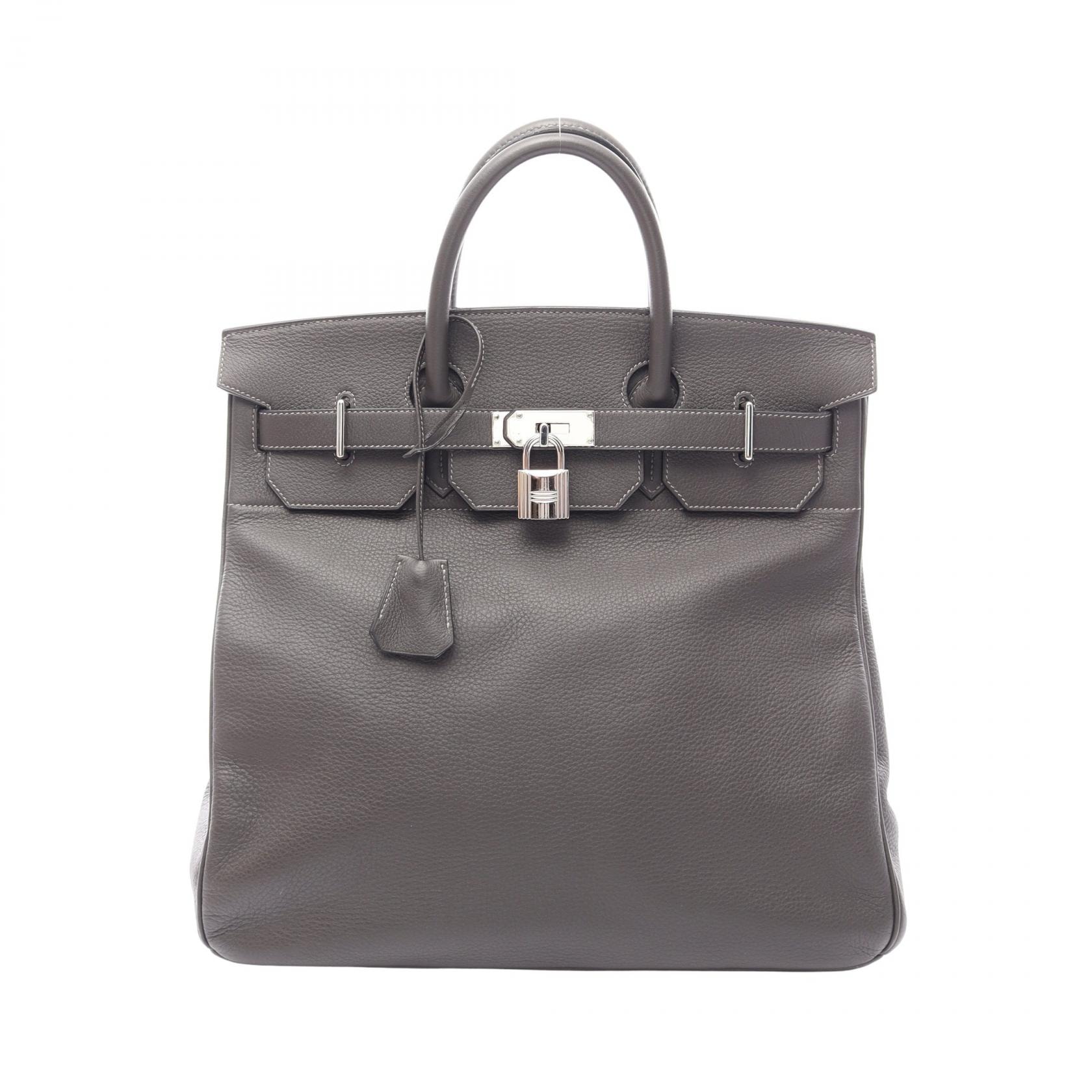 エルメス HERMES オータクロア40 アルドワーズ ハンドバッグ バッグ トリヨンクレマンス トリヨンクレマンス □M刻印(2009年製造) メンズ レディース グレー系 【中古】