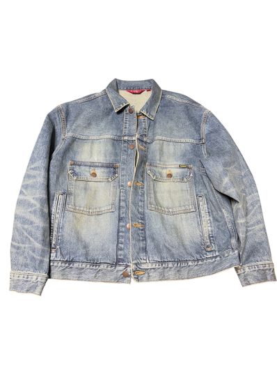 Supreme Distressed Selvedge Trucker Jacket "Washed Indigo"