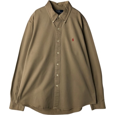 古着 ラルフローレン Ralph Lauren POLO by Ralph Lauren CUSTOM FIT 長袖 ボタンダウンシャツ メンズXL相当/eaa632555