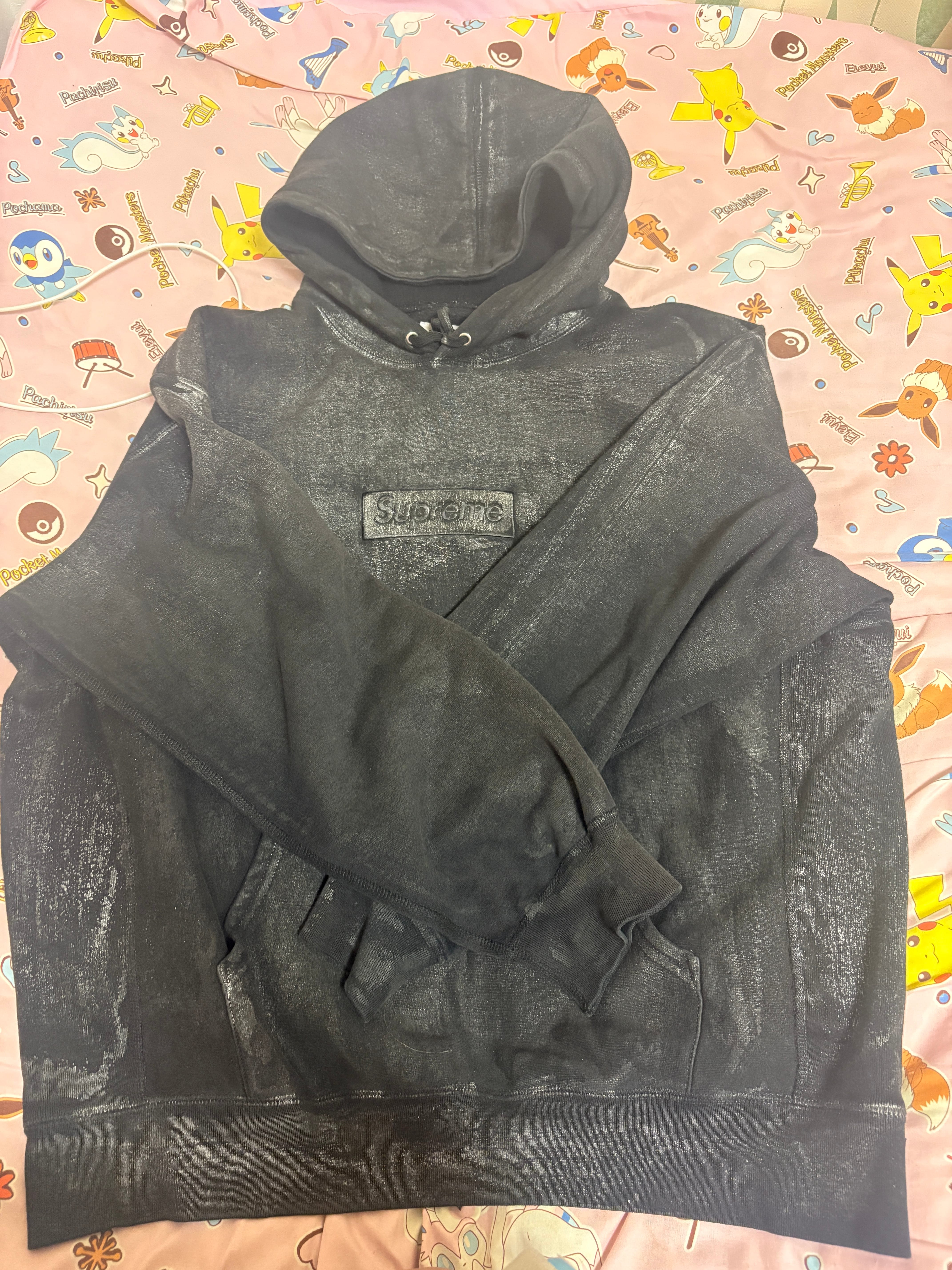 Supreme x MM6 Maison Margiela Foil Box Logo Hooded Sweatshirt "Black"
