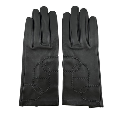 エルメス HERMES 手袋 グローブ ソルド品 ブラック