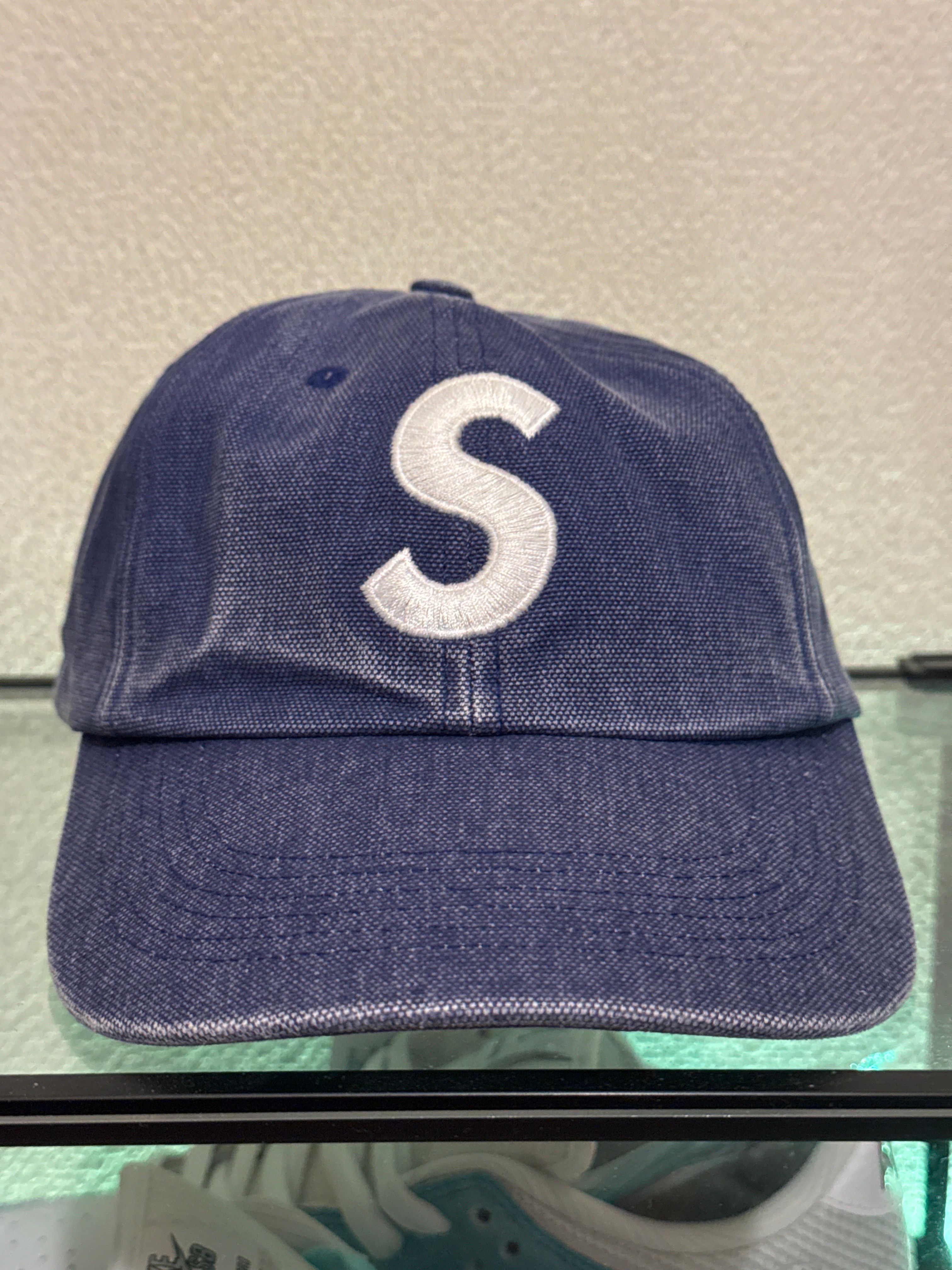 Supreme Pigment Canvas S Logo 6-Panel "Navy"