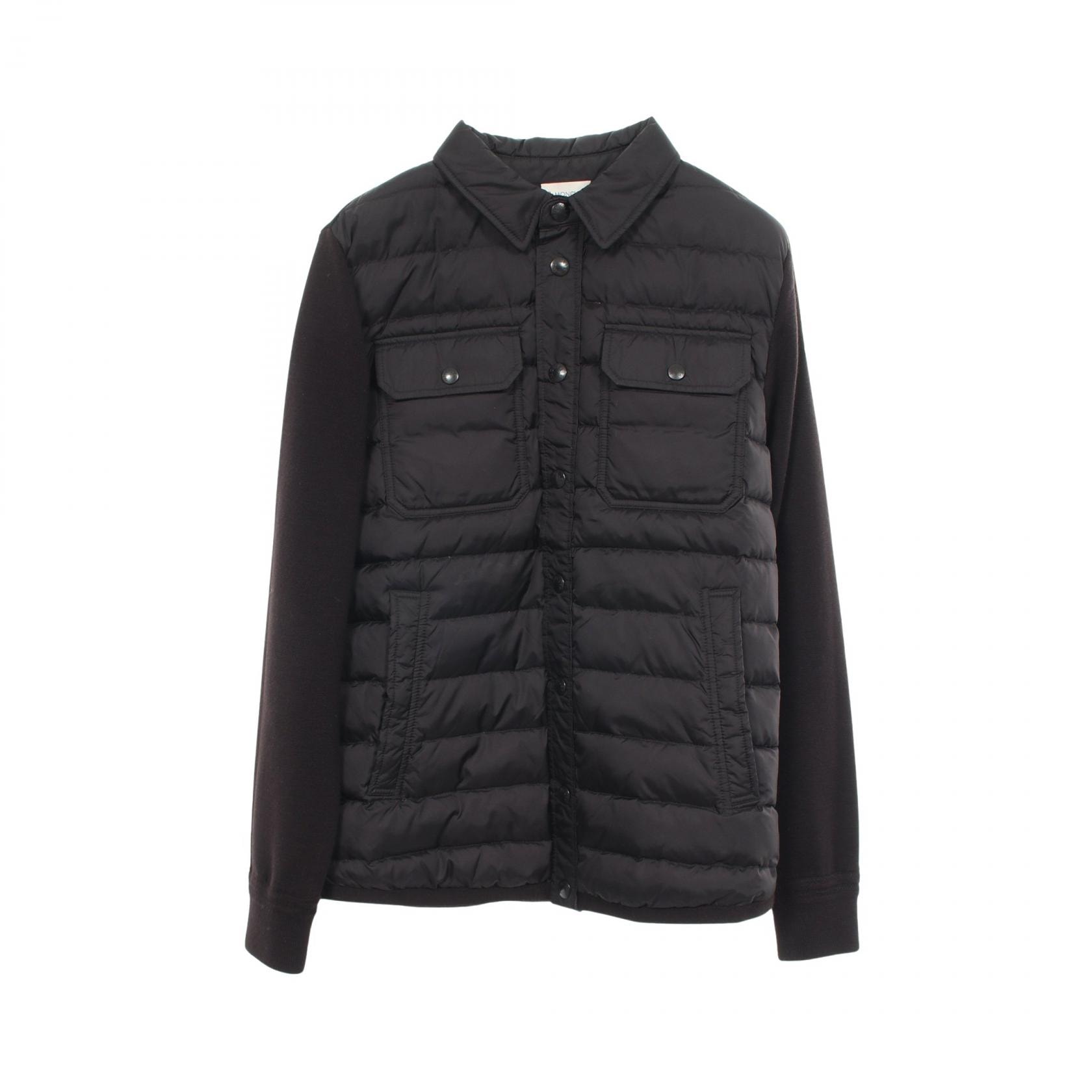 モンクレール MONCLER ダウンジャケット 衣料品 アウター ナイロン ウール レディース ブラック系 9412600 【中古】