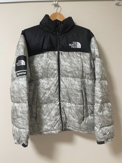 Supreme x The North Face Nuptse Jacket "White Paper Print"