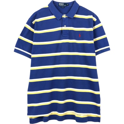 古着 ラルフローレン Ralph Lauren POLO by Ralph Lauren 半袖 ボーダー ポロシャツ メンズXL相当/eaa657050